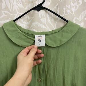 Son de Flor matcha green classic dress size large